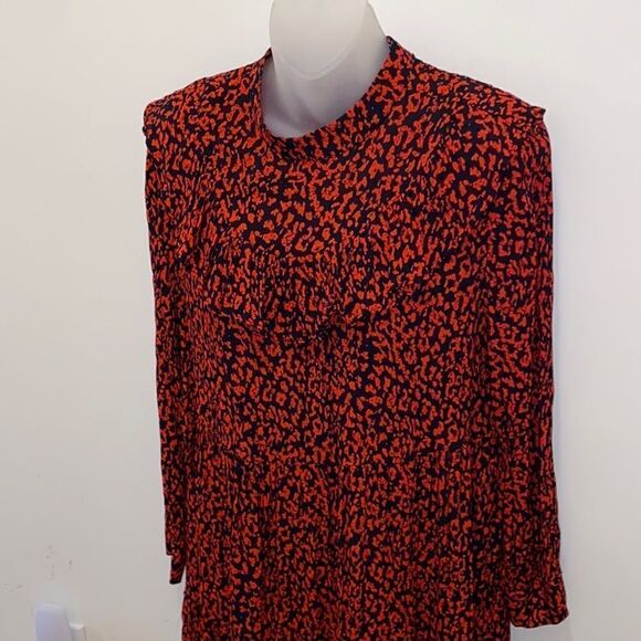 Zara Premium Denim Cheetah Leopard Dress Viscose Loose Medium M - Picture 9 of 9